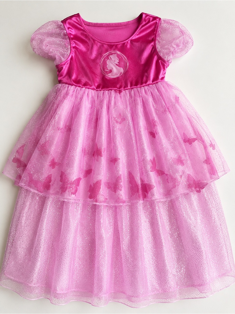 Wicked Universal Pink Butterfly Tulle Princess Costume Dress